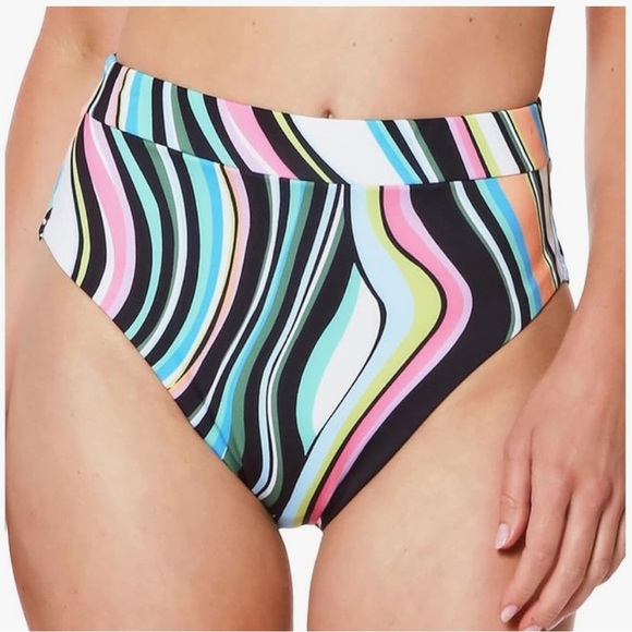 Sanctuary Womens Striped High-Waist Swim Bottom Separates Small NWT - Picture 1 of 6